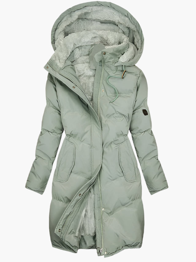 Olivia Women's Winter Coat | Quilted Long Design 0
