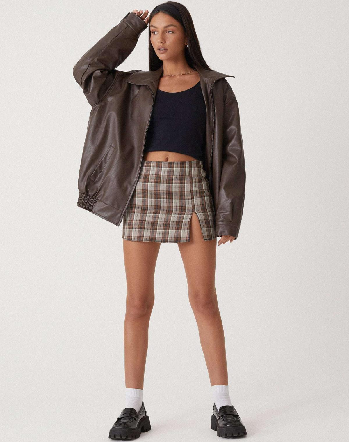 Raven Women's Oversized Bomber Jacket | Soft Leather, Casual Chic 1