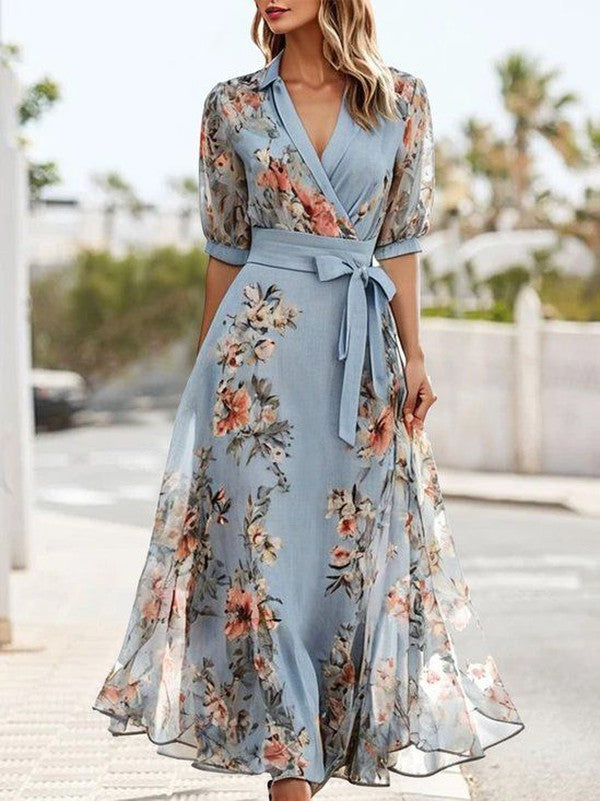 Women's Midi Dress with Flattering V-Neck Design | Lightweight Comfort for Effortless Summer Style