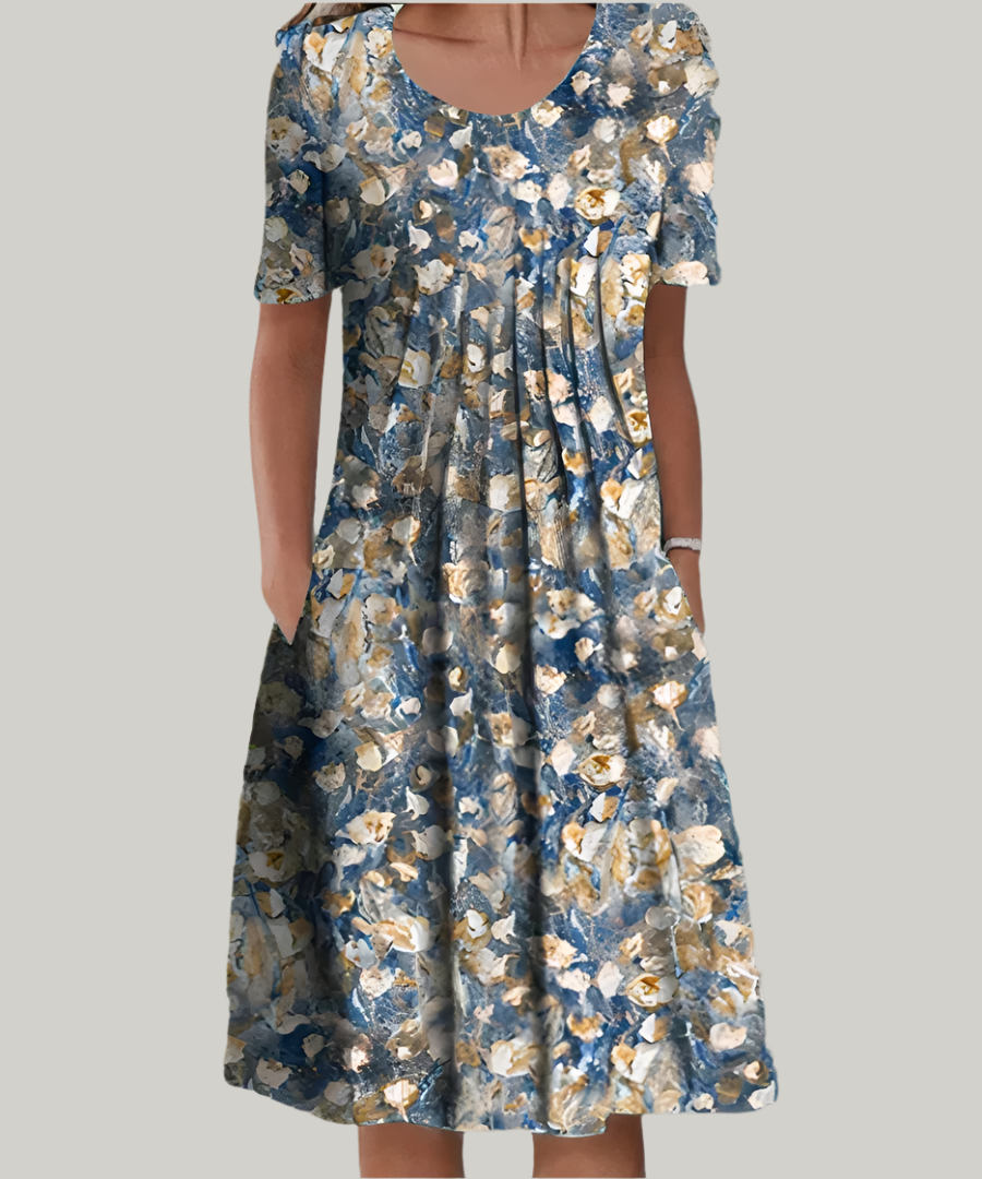 Tina | White Midi Dress for Women with Tummy-Smoothing Fit | Elegant Design for Effortless Style