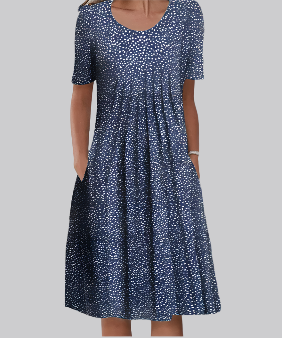 Tina | White Midi Dress for Women with Tummy-Smoothing Fit | Elegant Design for Effortless Style
