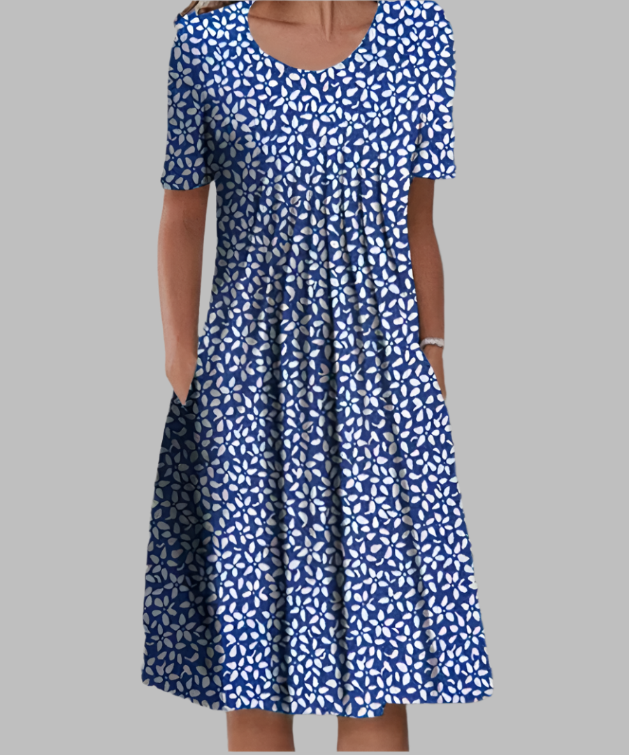 Tina | White Midi Dress for Women with Tummy-Smoothing Fit | Elegant Design for Effortless Style