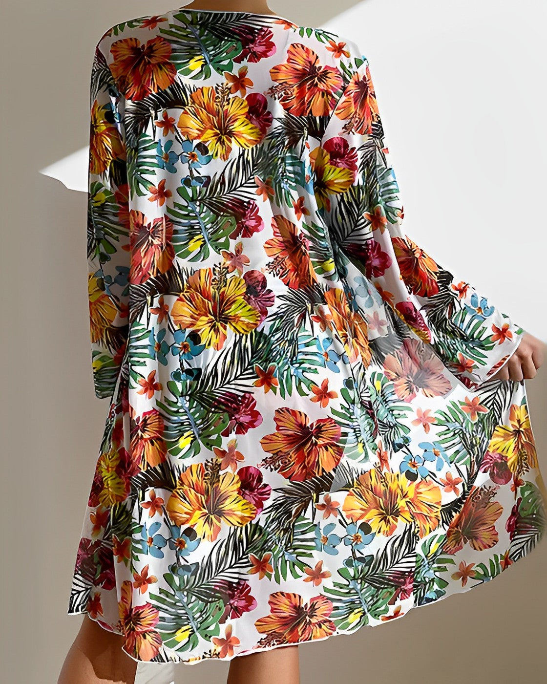 Tropical Collection | High Waisted Bikini Set with Cover-Up | Flattering Silhouette for Effortless Summer Style 3