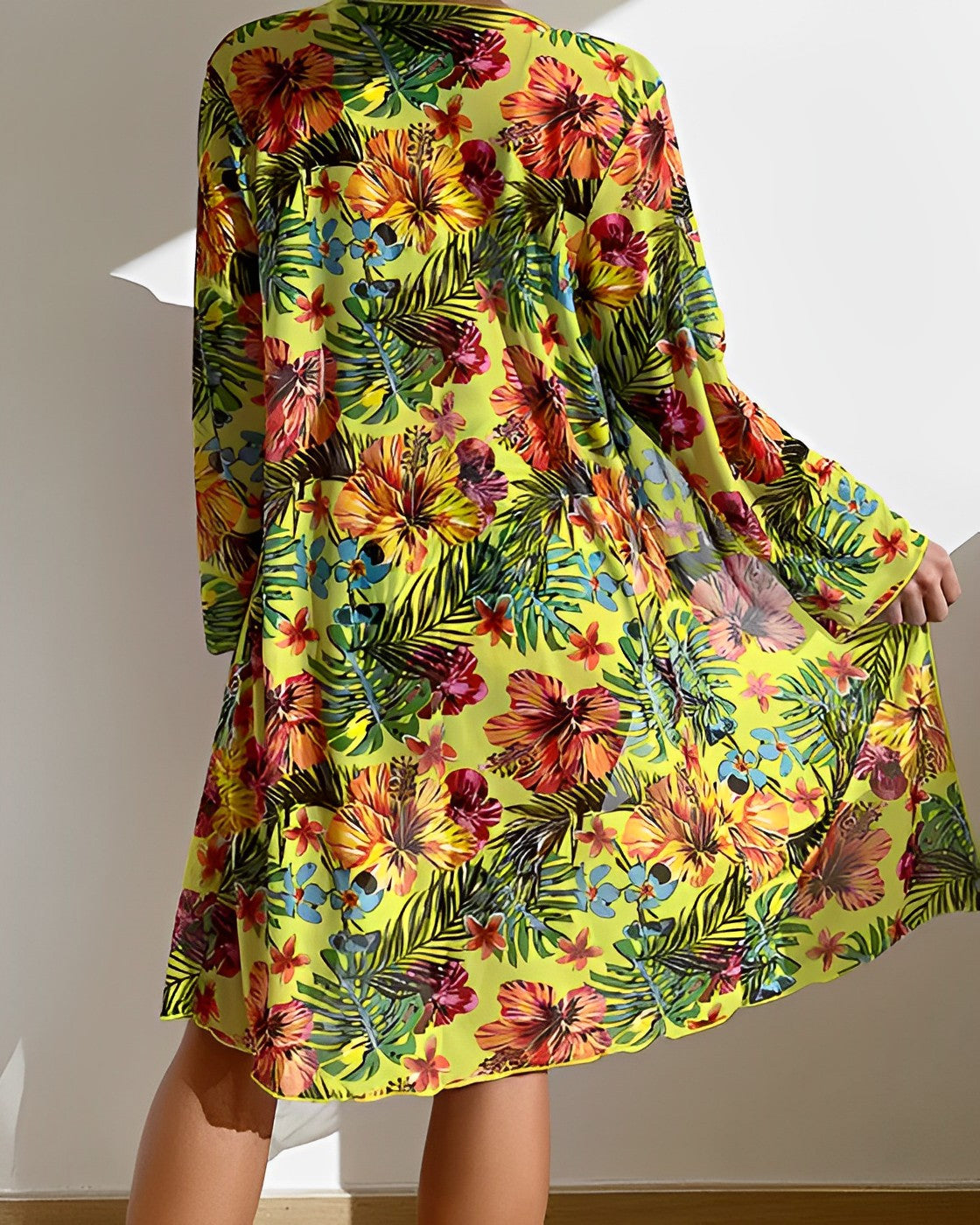 Tropical Collection | High Waisted Bikini Set with Cover-Up | Flattering Silhouette for Effortless Summer Style 5