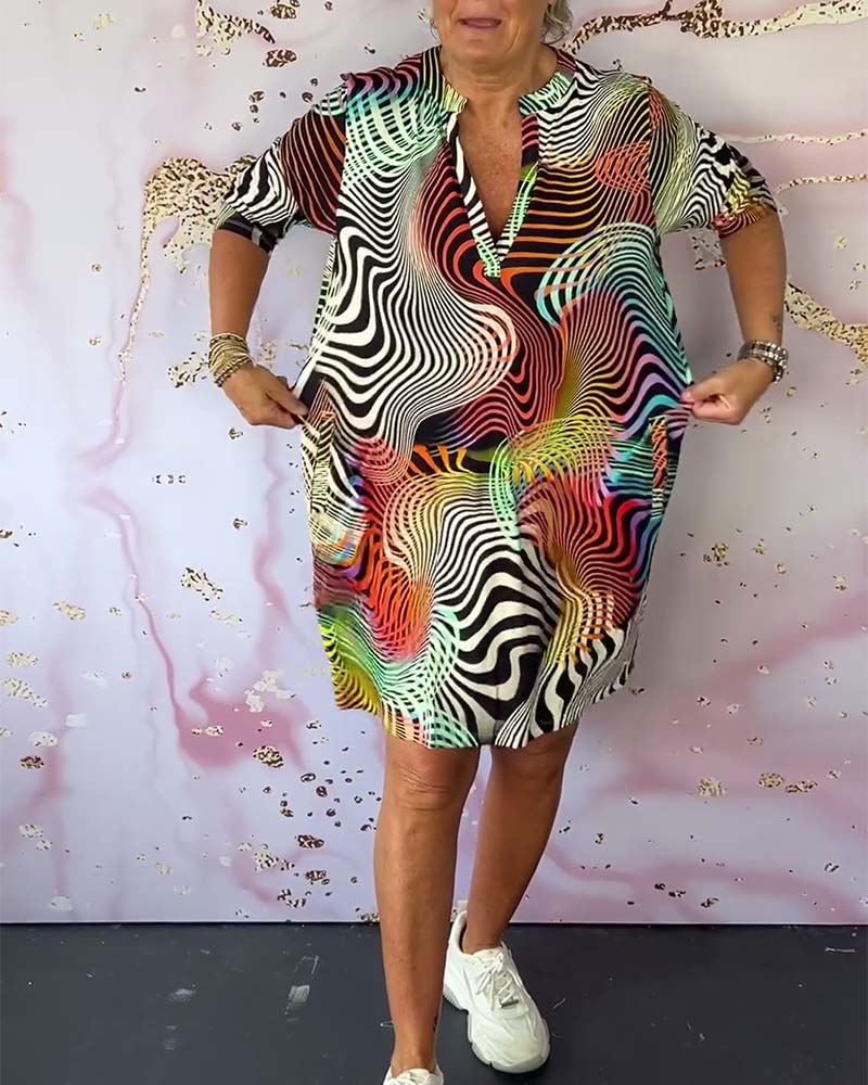 Vibrant V-Neck Women's Dress with Flattering Fit | Lightweight Summer Style for Effortless Elegance
