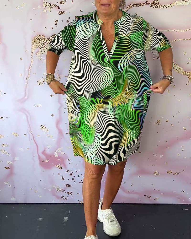 Vibrant V-Neck Women's Dress with Flattering Fit | Lightweight Summer Style for Effortless Elegance