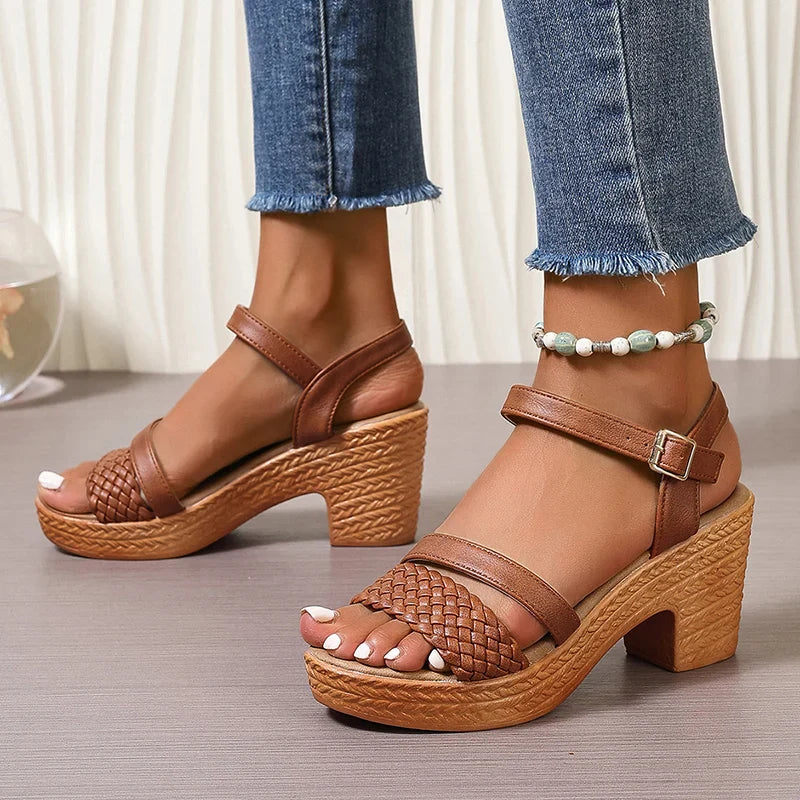 Woven Platform Sandals for Women with Cushioned Sole | Elegant Style for All-Day Comfort 5